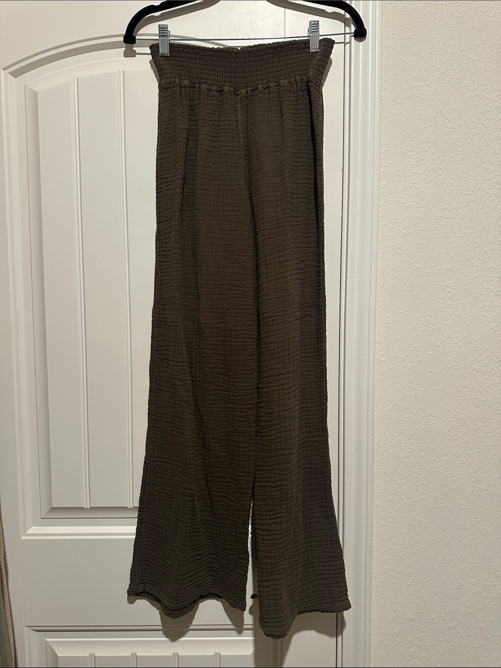 Michael stars Gauze Waist Wide-Leg Palazzo Pants - Dark Olive